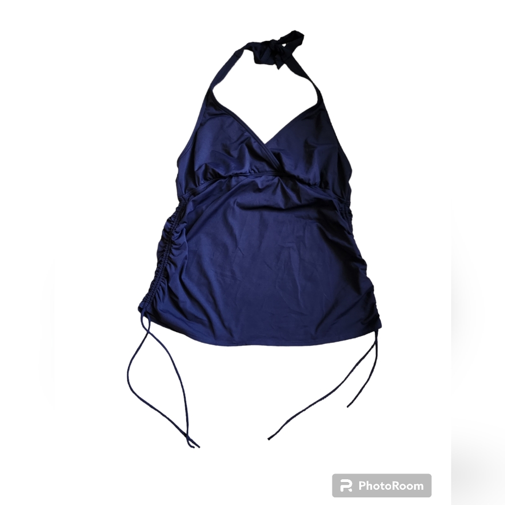 LANDS'END MATERNITY TANKINI. Size 16. Tie neck & tie sides, for a great fit.